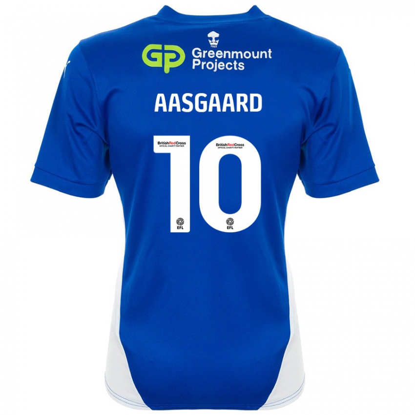 Bambino Maglia Thelo Aasgaard #10 Blu Bianco Kit Gara Home 2024/25 Maglietta