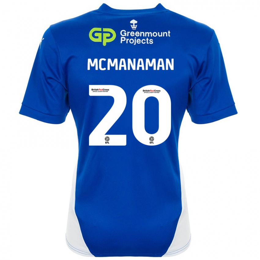 Bambino Maglia Callum Mcmanaman #20 Blu Bianco Kit Gara Home 2024/25 Maglietta