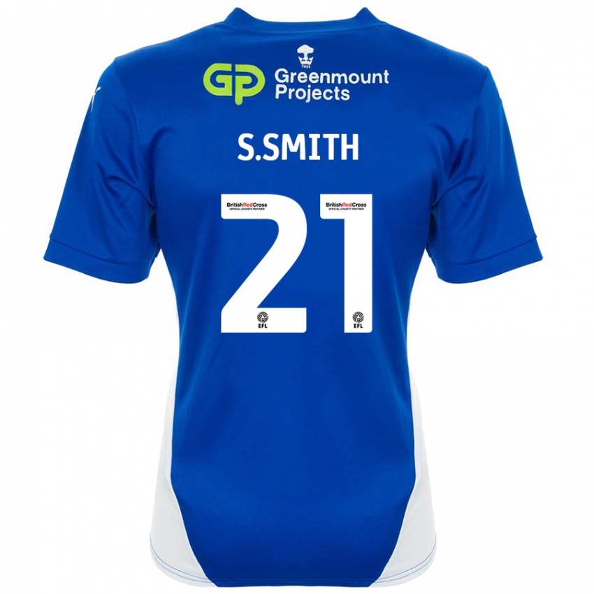 Bambino Maglia Scott Smith #21 Blu Bianco Kit Gara Home 2024/25 Maglietta