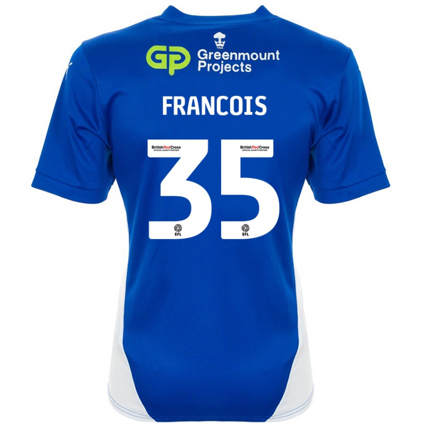 Bambino Maglia Tyrese Francois #35 Blu Bianco Kit Gara Home 2024/25 Maglietta