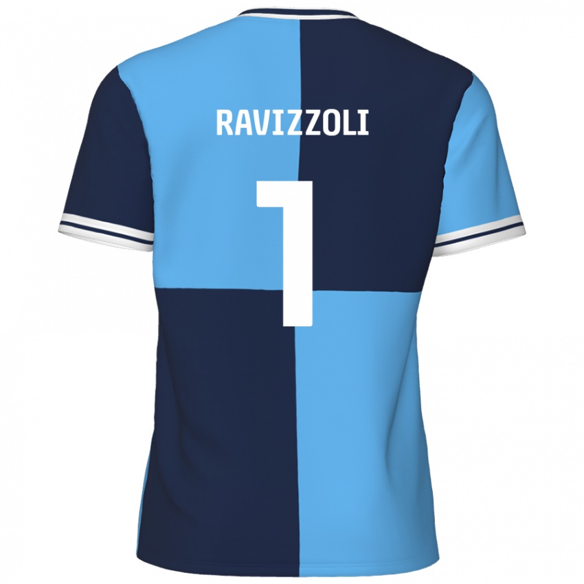 Bambino Maglia Franco Ravizzoli #1 Azzurro Blu Scuro Kit Gara Home 2024/25 Maglietta