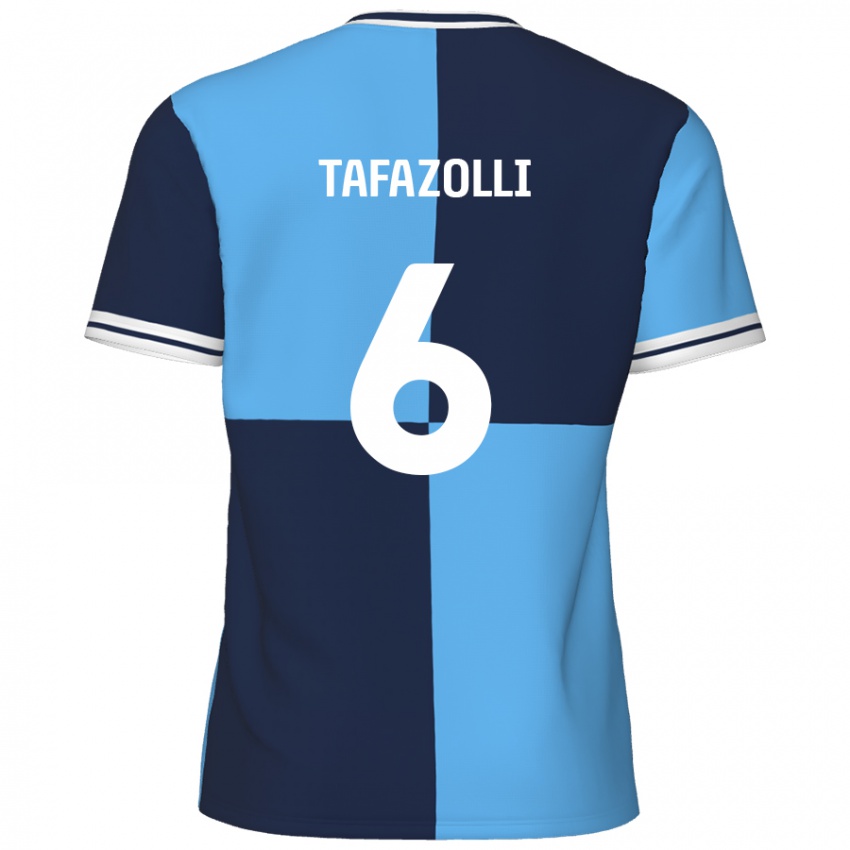 Bambino Maglia Ryan Tafazolli #6 Azzurro Blu Scuro Kit Gara Home 2024/25 Maglietta