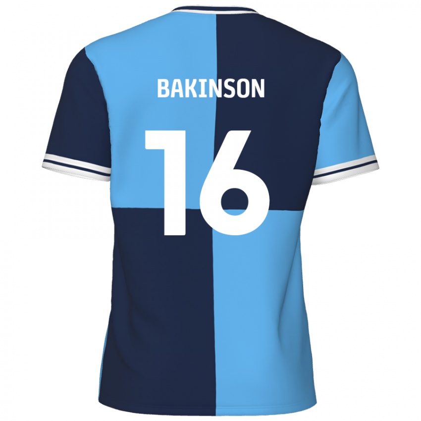 Bambino Maglia Tyreeq Bakinson #16 Azzurro Blu Scuro Kit Gara Home 2024/25 Maglietta