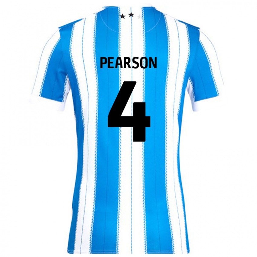 Bambino Maglia Matty Pearson #4 Blu Bianco Kit Gara Home 2024/25 Maglietta