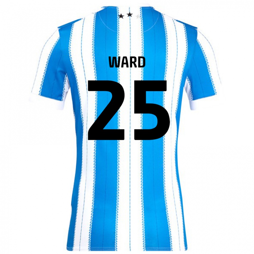 Bambino Maglia Danny Ward #25 Blu Bianco Kit Gara Home 2024/25 Maglietta