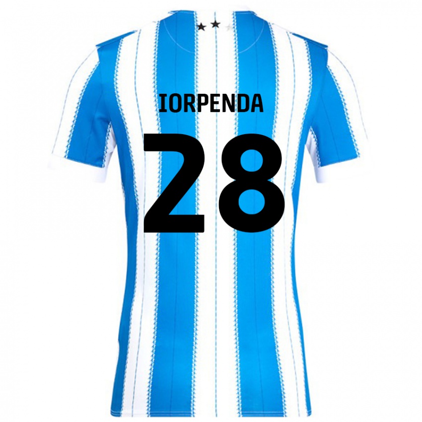 Bambino Maglia Tom Iorpenda #28 Blu Bianco Kit Gara Home 2024/25 Maglietta