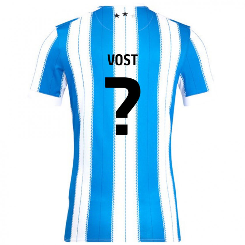 Bambino Maglia Daniel Vost #0 Blu Bianco Kit Gara Home 2024/25 Maglietta