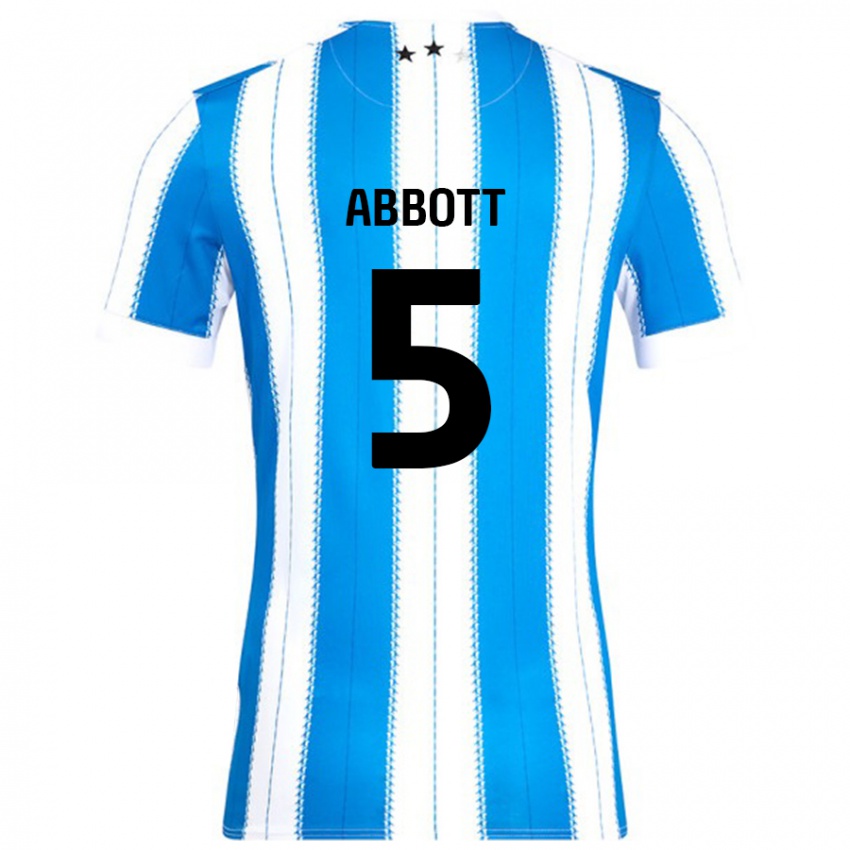 Bambino Maglia Vicky Abbott #5 Blu Bianco Kit Gara Home 2024/25 Maglietta