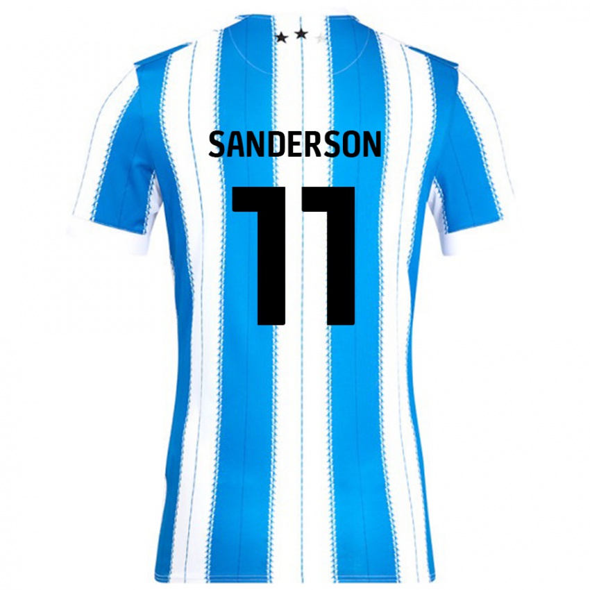 Bambino Maglia Brittany Sanderson #11 Blu Bianco Kit Gara Home 2024/25 Maglietta