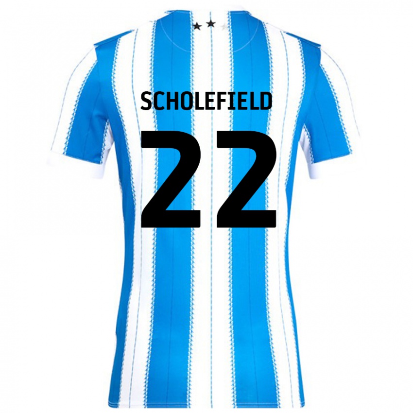 Bambino Maglia Lois Scholefield #22 Blu Bianco Kit Gara Home 2024/25 Maglietta