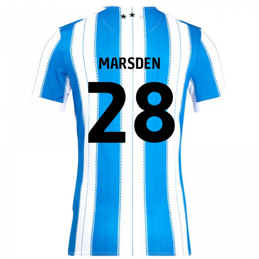 Bambino Maglia Brooke Marsden #28 Blu Bianco Kit Gara Home 2024/25 Maglietta