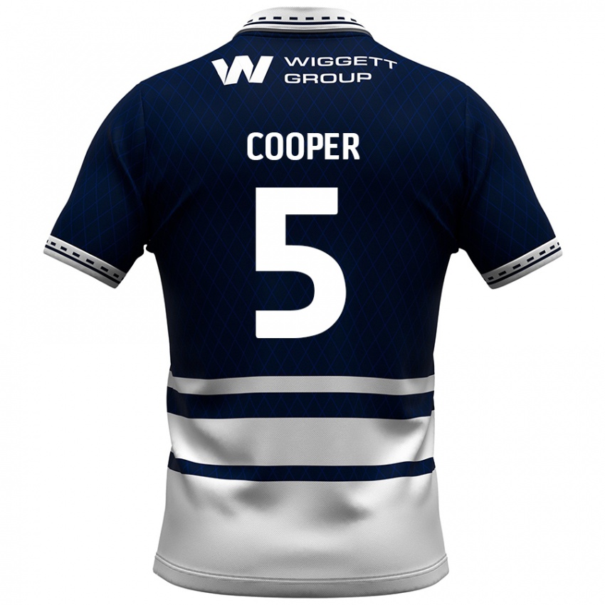 Bambino Maglia Jake Cooper #5 Blu Navy Bianco Kit Gara Home 2024/25 Maglietta