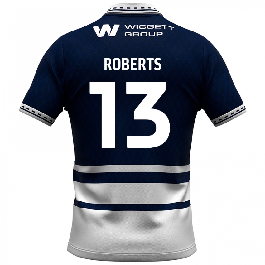 Bambino Maglia Liam Roberts #13 Blu Navy Bianco Kit Gara Home 2024/25 Maglietta