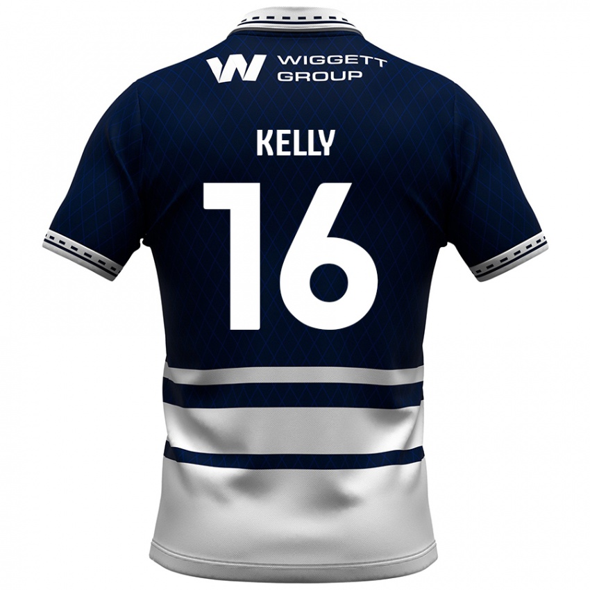 Bambino Maglia Daniel Kelly #16 Blu Navy Bianco Kit Gara Home 2024/25 Maglietta