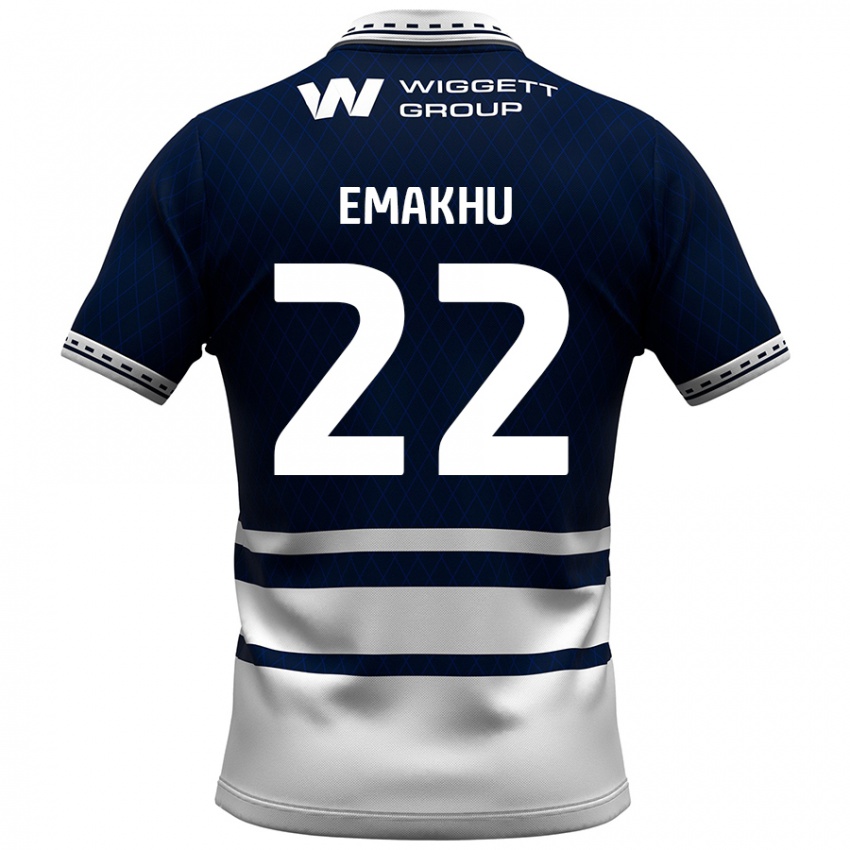 Bambino Maglia Aidomo Emakhu #22 Blu Navy Bianco Kit Gara Home 2024/25 Maglietta