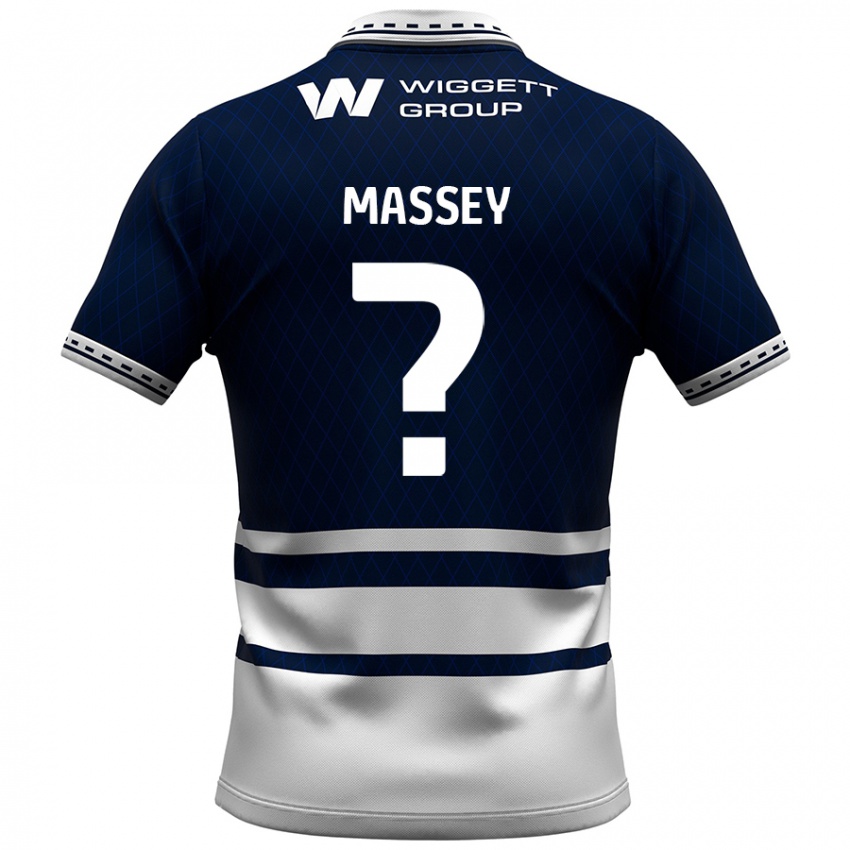 Bambino Maglia Alfie Massey #0 Blu Navy Bianco Kit Gara Home 2024/25 Maglietta