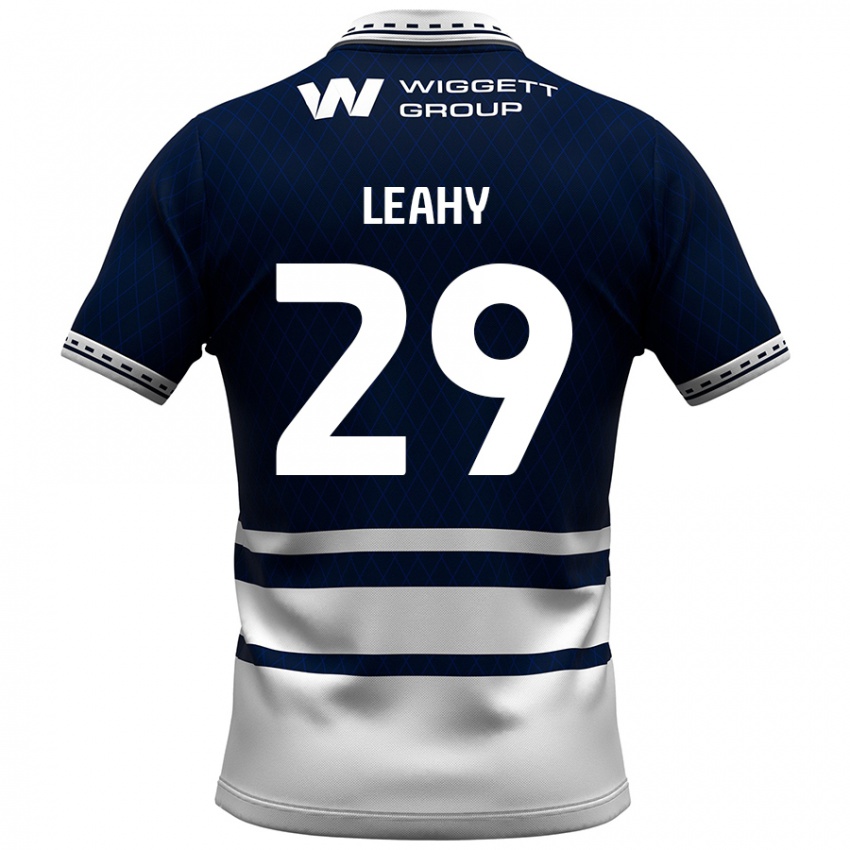 Bambino Maglia Tom Leahy #29 Blu Navy Bianco Kit Gara Home 2024/25 Maglietta