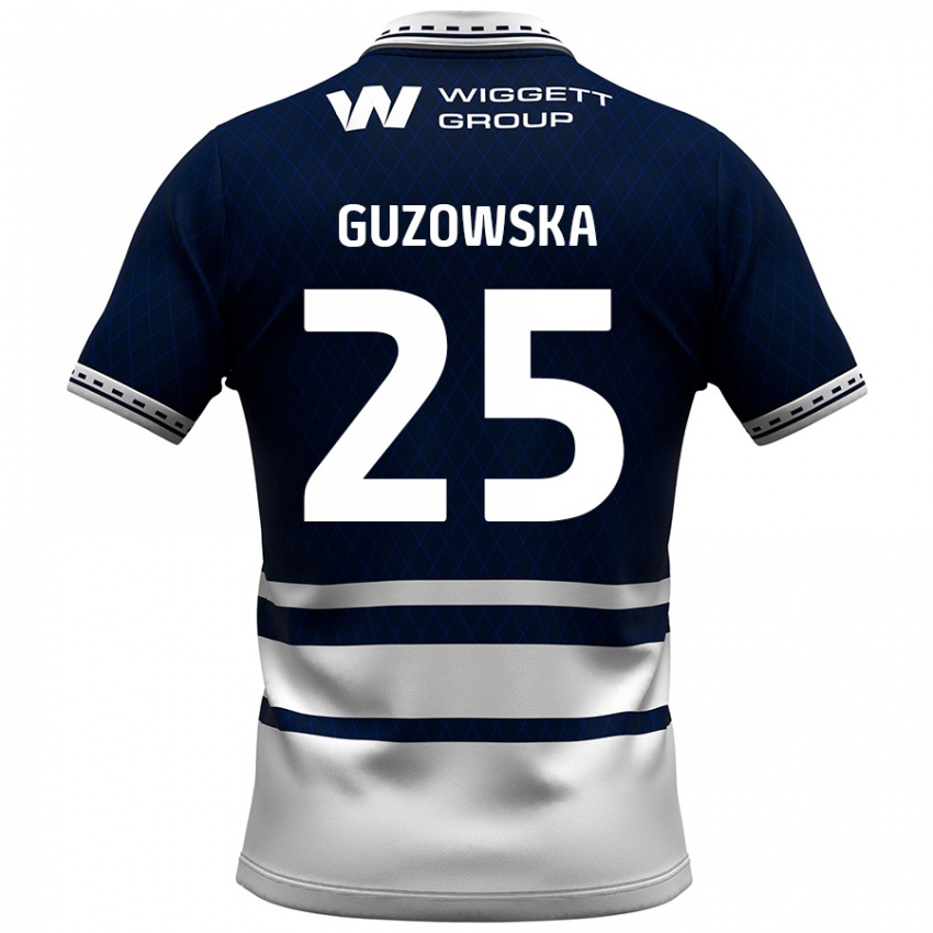 Bambino Maglia Sara Guzowska #25 Blu Navy Bianco Kit Gara Home 2024/25 Maglietta