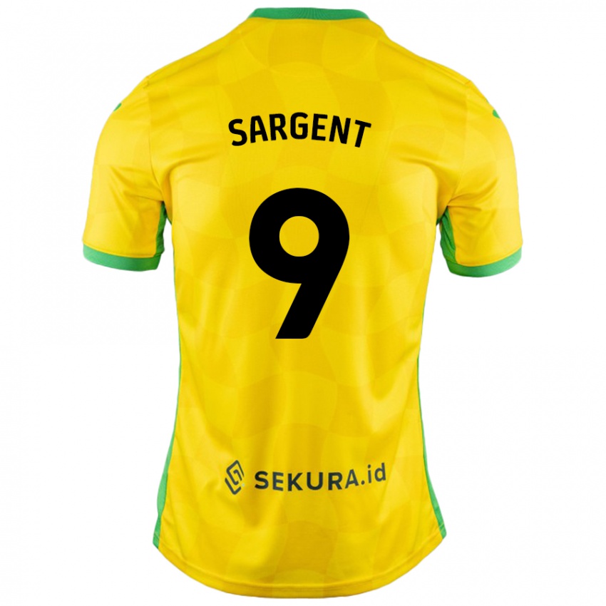 Bambino Maglia Josh Sargent #9 Giallo Verde Kit Gara Home 2024/25 Maglietta