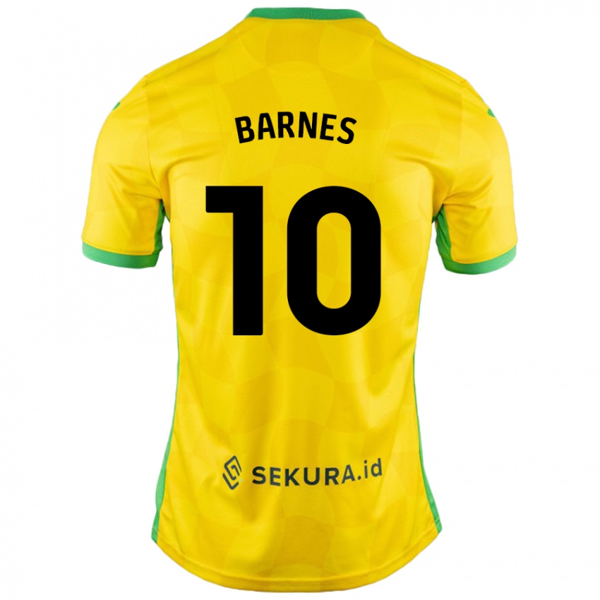 Bambino Maglia Ashley Barnes #10 Giallo Verde Kit Gara Home 2024/25 Maglietta