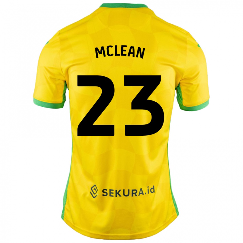 Bambino Maglia Kenny Mclean #23 Giallo Verde Kit Gara Home 2024/25 Maglietta