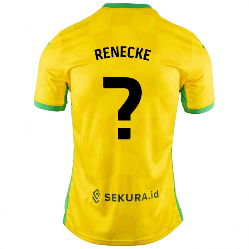 Bambino Maglia Waylon Renecke #0 Giallo Verde Kit Gara Home 2024/25 Maglietta