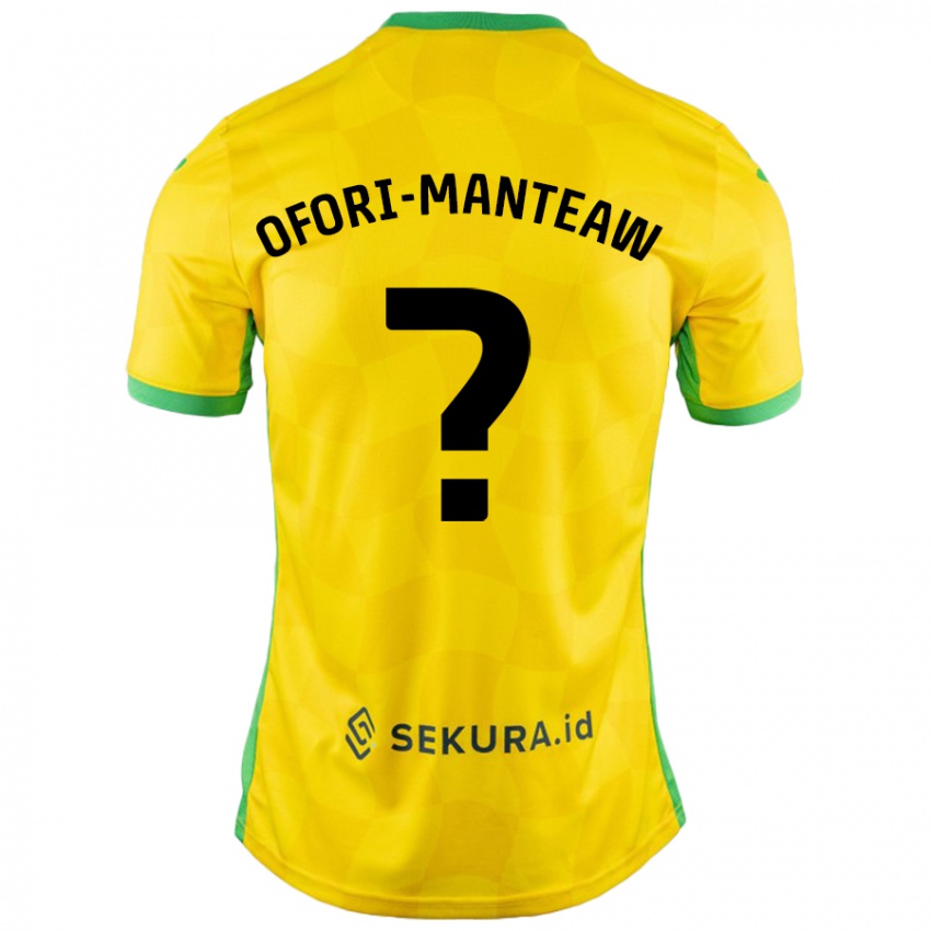 Bambino Maglia Lloyd Ofori-Manteaw #0 Giallo Verde Kit Gara Home 2024/25 Maglietta