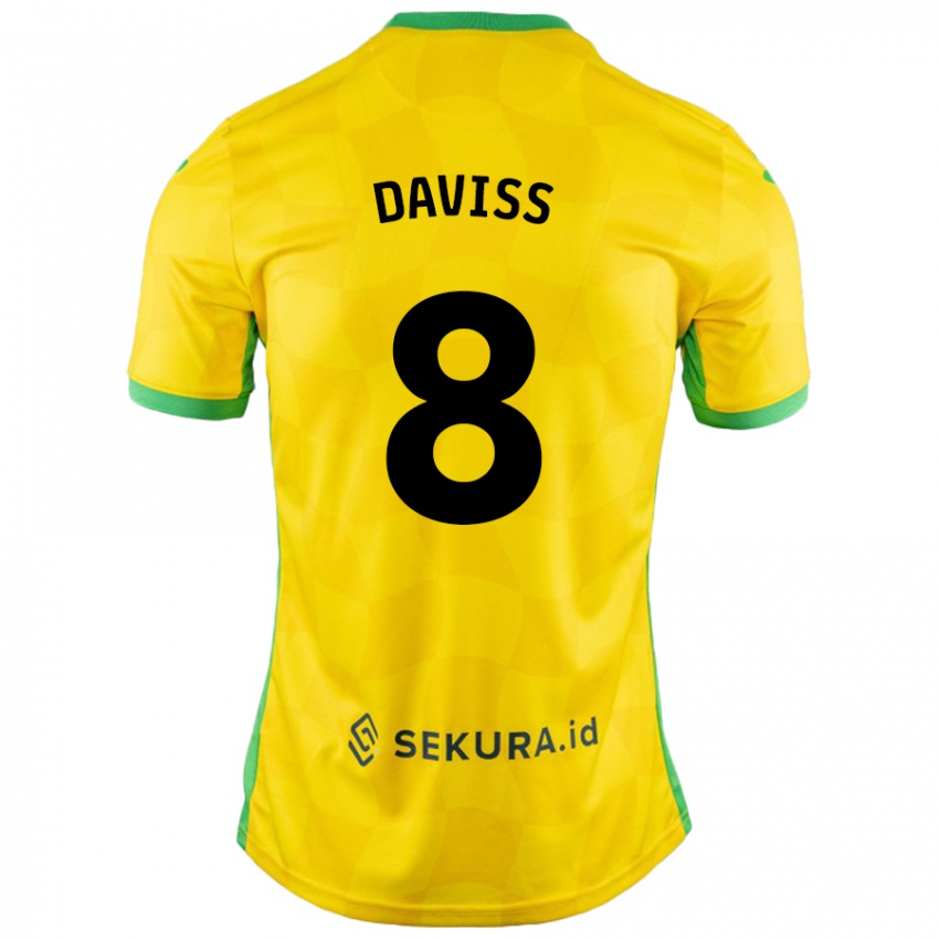 Bambino Maglia Millie Daviss #8 Giallo Verde Kit Gara Home 2024/25 Maglietta