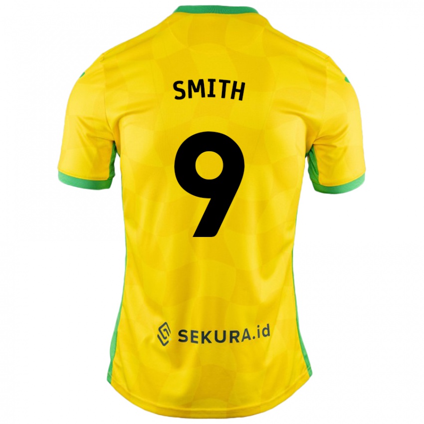 Bambino Maglia Ellie Smith #9 Giallo Verde Kit Gara Home 2024/25 Maglietta