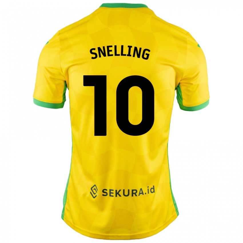 Bambino Maglia Natasha Snelling #10 Giallo Verde Kit Gara Home 2024/25 Maglietta