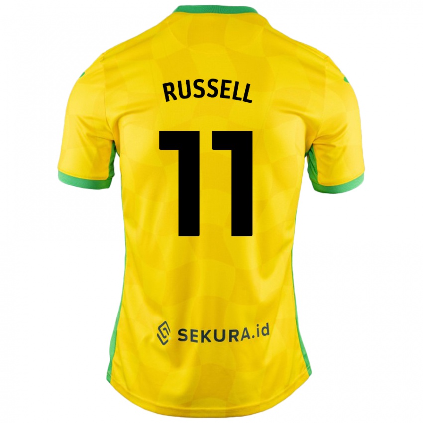 Bambino Maglia Rebecca Russell #11 Giallo Verde Kit Gara Home 2024/25 Maglietta