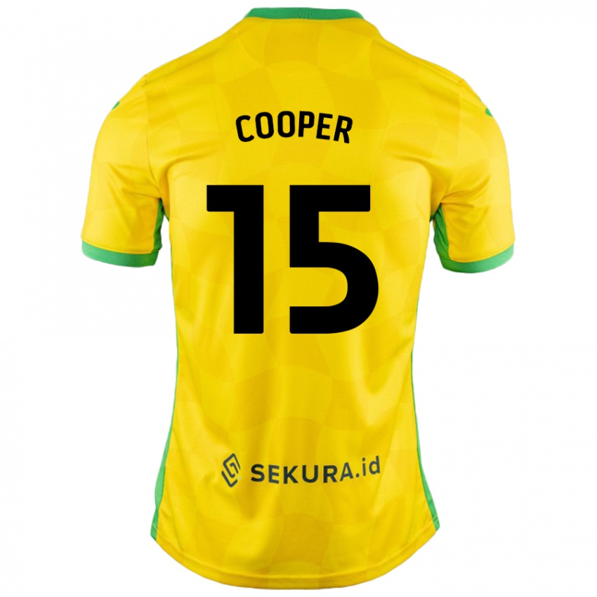 Bambino Maglia Naomi Cooper #15 Giallo Verde Kit Gara Home 2024/25 Maglietta