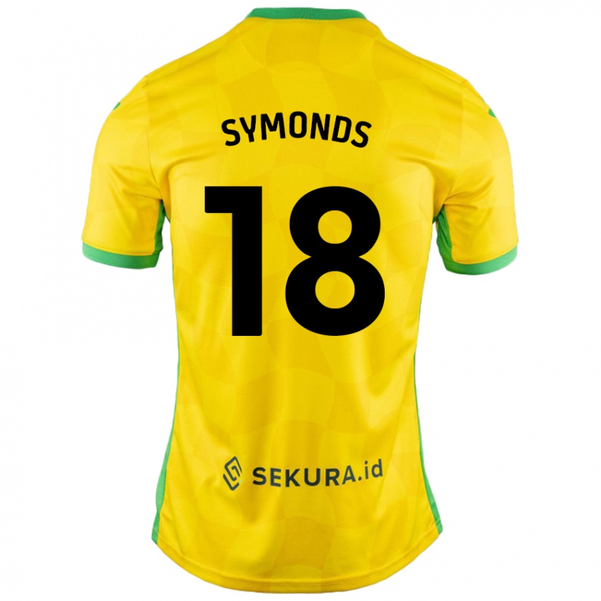 Bambino Maglia Freya Symonds #18 Giallo Verde Kit Gara Home 2024/25 Maglietta