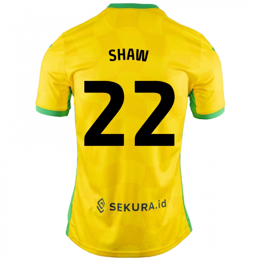 Bambino Maglia Shannon Shaw #22 Giallo Verde Kit Gara Home 2024/25 Maglietta