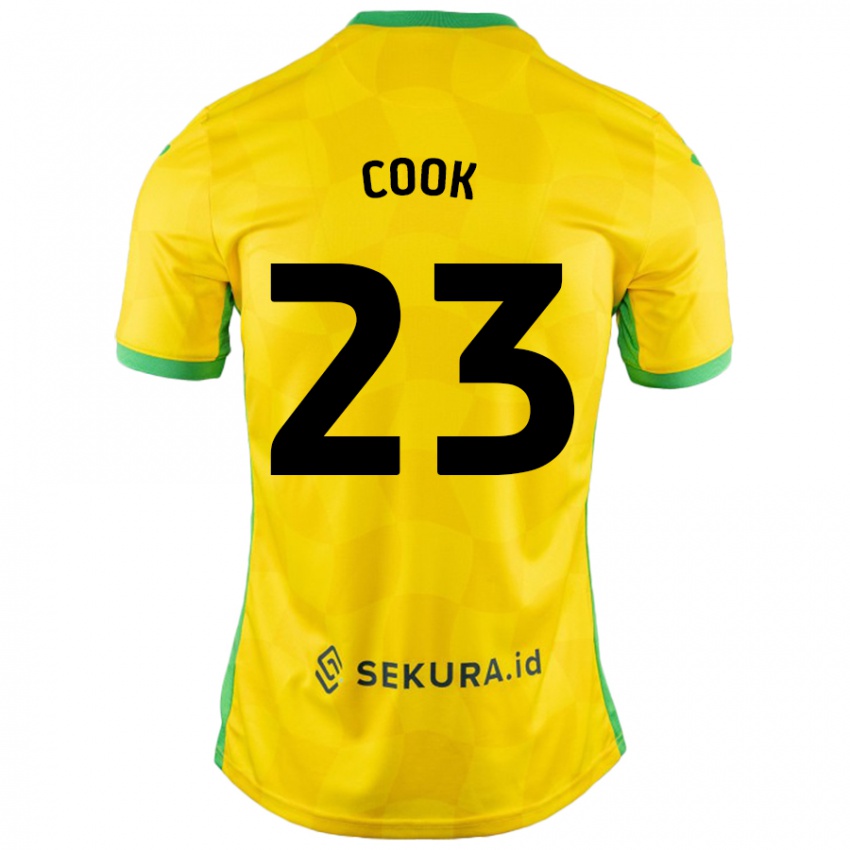 Bambino Maglia Olivia Cook #23 Giallo Verde Kit Gara Home 2024/25 Maglietta