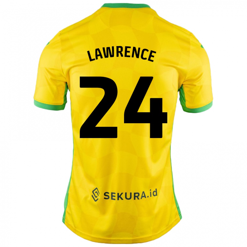 Bambino Maglia Rachel Lawrence #24 Giallo Verde Kit Gara Home 2024/25 Maglietta