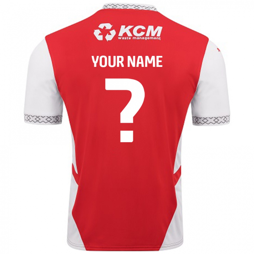 Bambino Maglia Il Tuo Nome #0 Rosso Bianco Kit Gara Home 2024/25 Maglietta