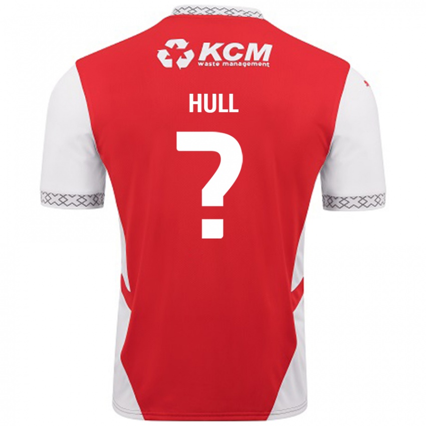 Bambino Maglia Jake Hull #0 Rosso Bianco Kit Gara Home 2024/25 Maglietta