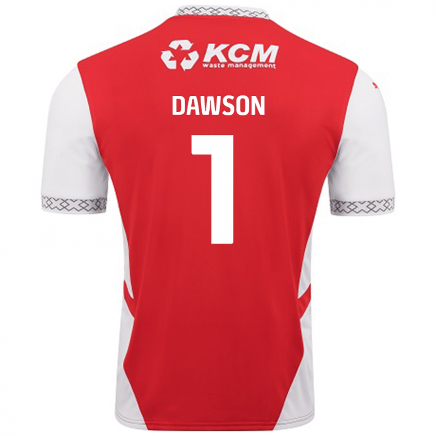 Bambino Maglia Cameron Dawson #1 Rosso Bianco Kit Gara Home 2024/25 Maglietta