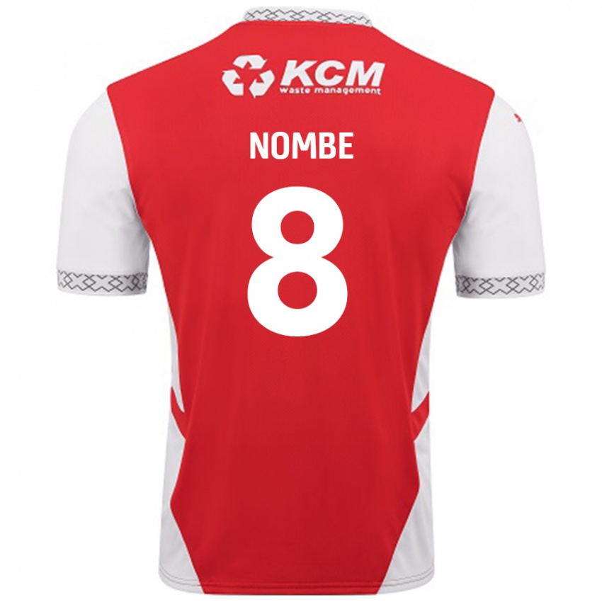 Bambino Maglia Sam Nombe #8 Rosso Bianco Kit Gara Home 2024/25 Maglietta