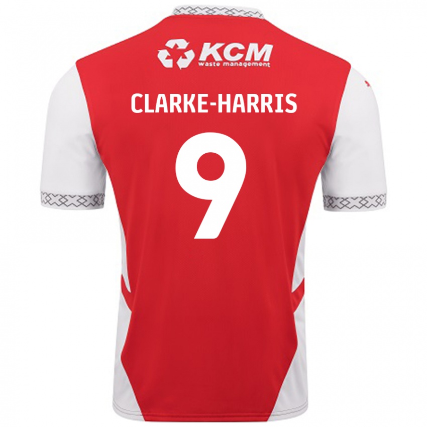 Bambino Maglia Jonson Clarke-Harris #9 Rosso Bianco Kit Gara Home 2024/25 Maglietta