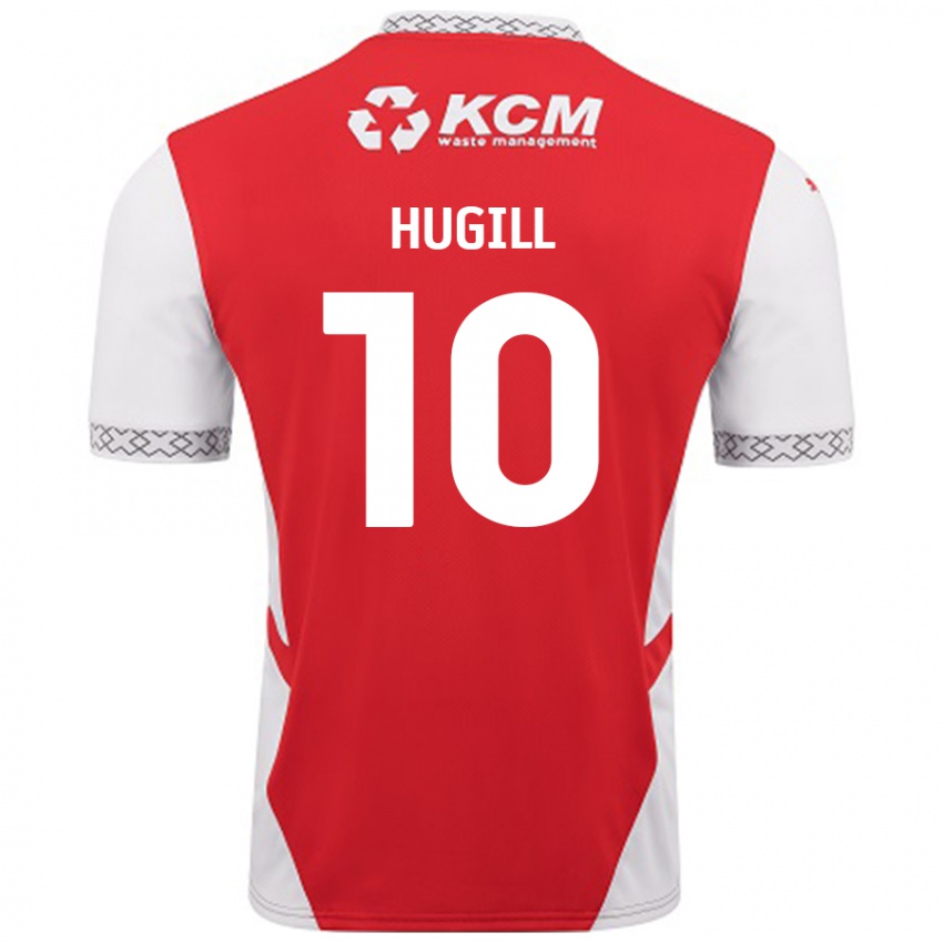 Bambino Maglia Jordan Hugill #10 Rosso Bianco Kit Gara Home 2024/25 Maglietta