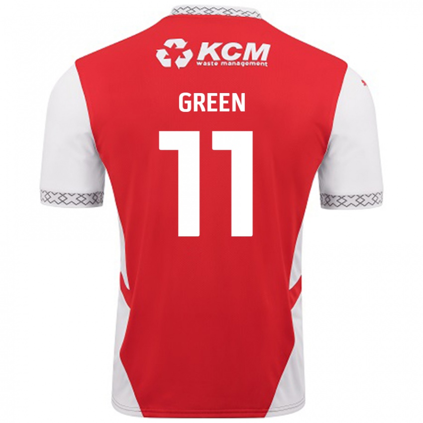 Bambino Maglia Andre Green #11 Rosso Bianco Kit Gara Home 2024/25 Maglietta