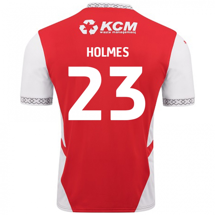 Bambino Maglia Jack Holmes #23 Rosso Bianco Kit Gara Home 2024/25 Maglietta