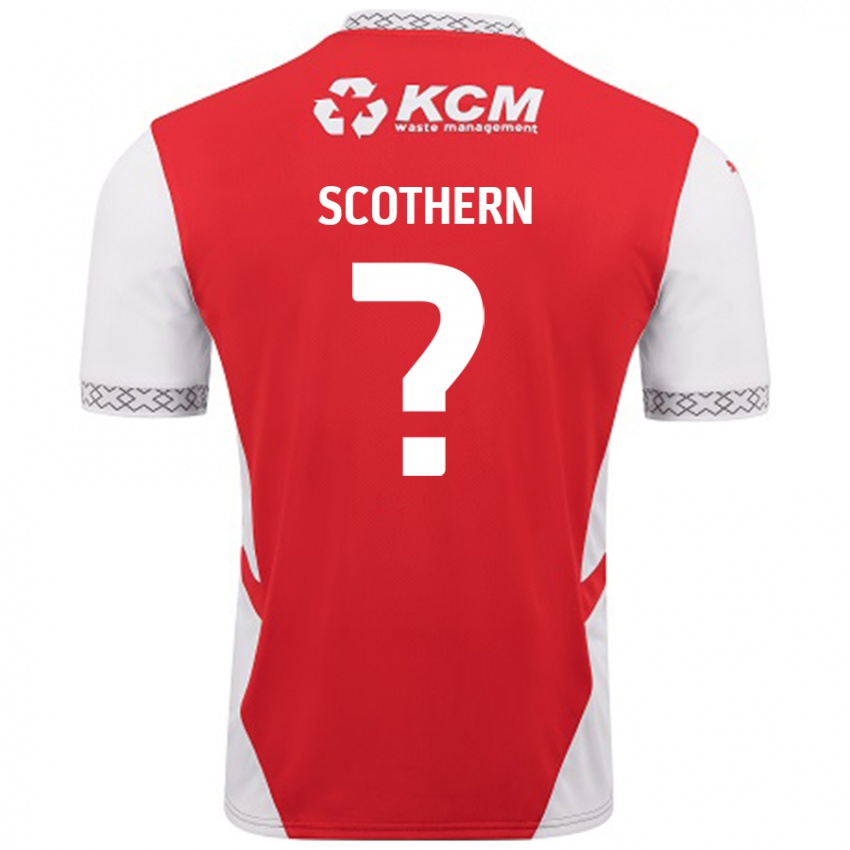 Bambino Maglia Ben Scothern #0 Rosso Bianco Kit Gara Home 2024/25 Maglietta