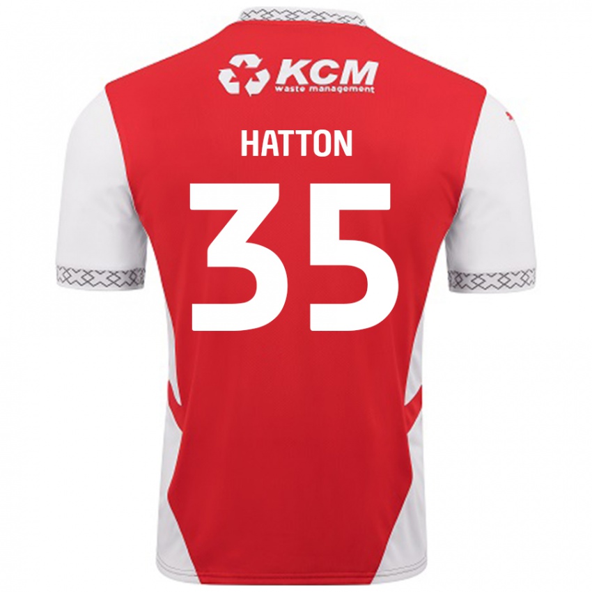 Bambino Maglia Ben Hatton #35 Rosso Bianco Kit Gara Home 2024/25 Maglietta