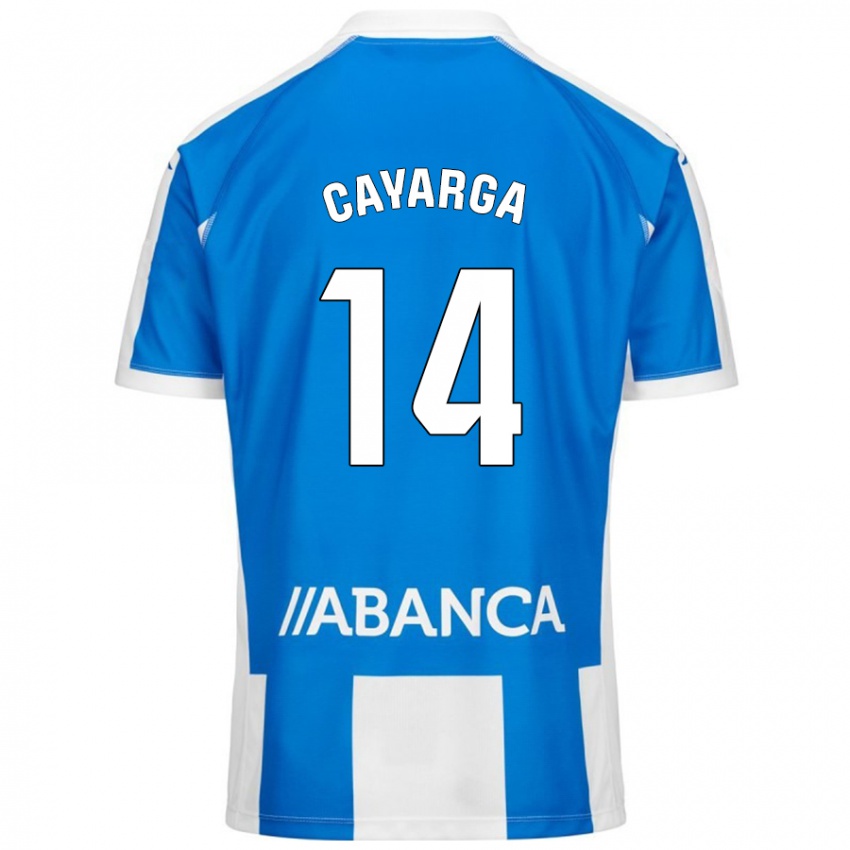 Bambino Maglia Berto Cayarga #14 Blu Bianco Kit Gara Home 2024/25 Maglietta