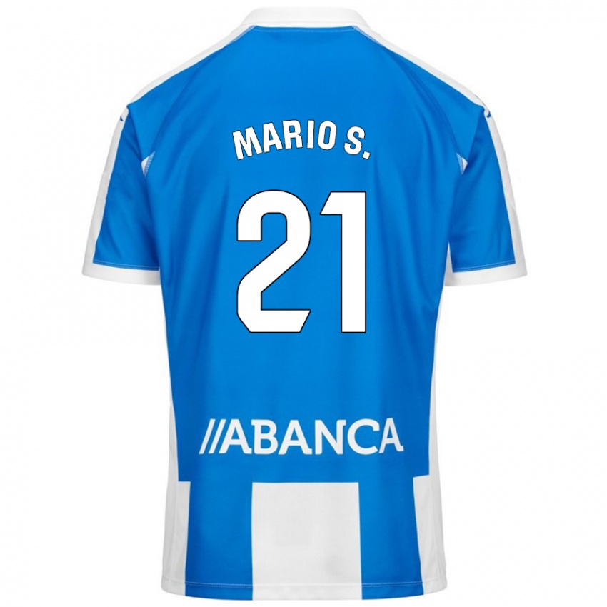 Bambino Maglia Mario Soriano #21 Blu Bianco Kit Gara Home 2024/25 Maglietta