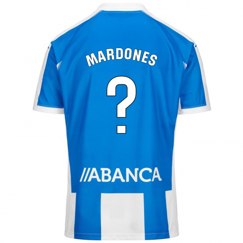 Bambino Maglia Alvaro Mardones #0 Blu Bianco Kit Gara Home 2024/25 Maglietta