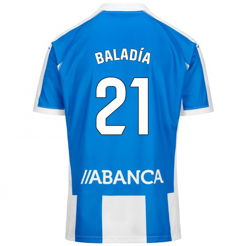 Bambino Maglia Álvaro Baladía #21 Blu Bianco Kit Gara Home 2024/25 Maglietta